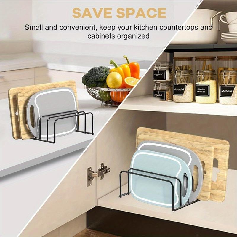 Kitchen Cabinet Baking Sheet Organizer - 1Pc Cutting Board Organizer Kitchen Baking
