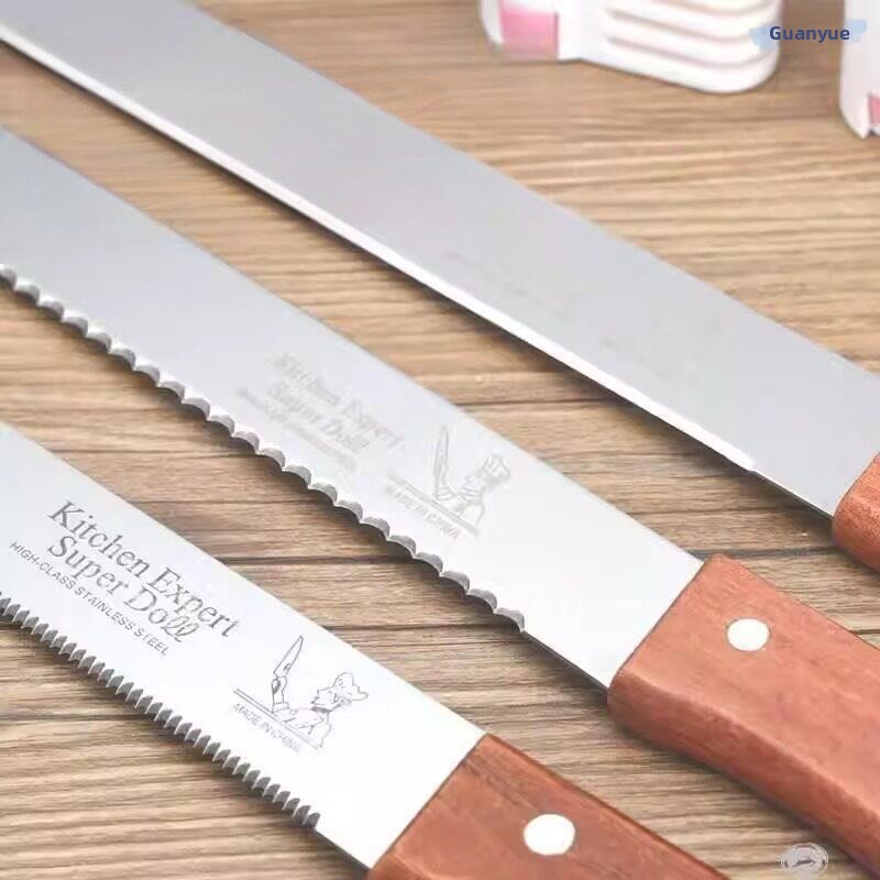 Kitchen Equipment For Baking - Stainless Steel Toothed Knife Bread Cutter