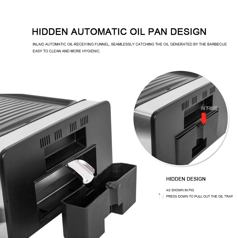 Electric BBQ Grill Machine Gri - Kitchen Baking Tray Organiser ulasan dan harga