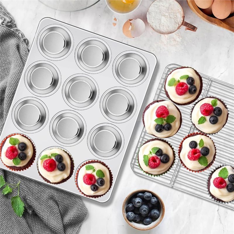 ABGH-Muffin Pan, Stainless Ste - Muffin Tin Nonstick ulasan dan harga