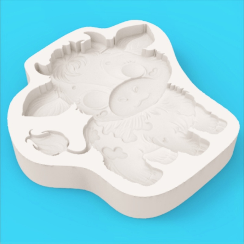 Cute Cow-Shaped Mold Cartoon C - Silicone Cake Mold ulasan dan harga