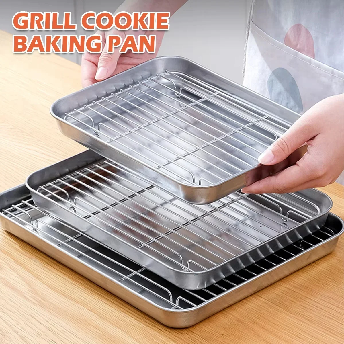 Stainless Steel Baking Pan Tra - Kitchen Baking Rack ulasan dan harga