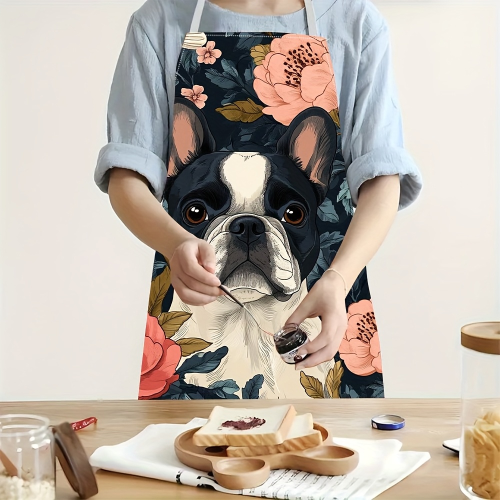 French Bulldog Floral Apron -  - Kitchen Baking Gift Ideas ulasan dan harga