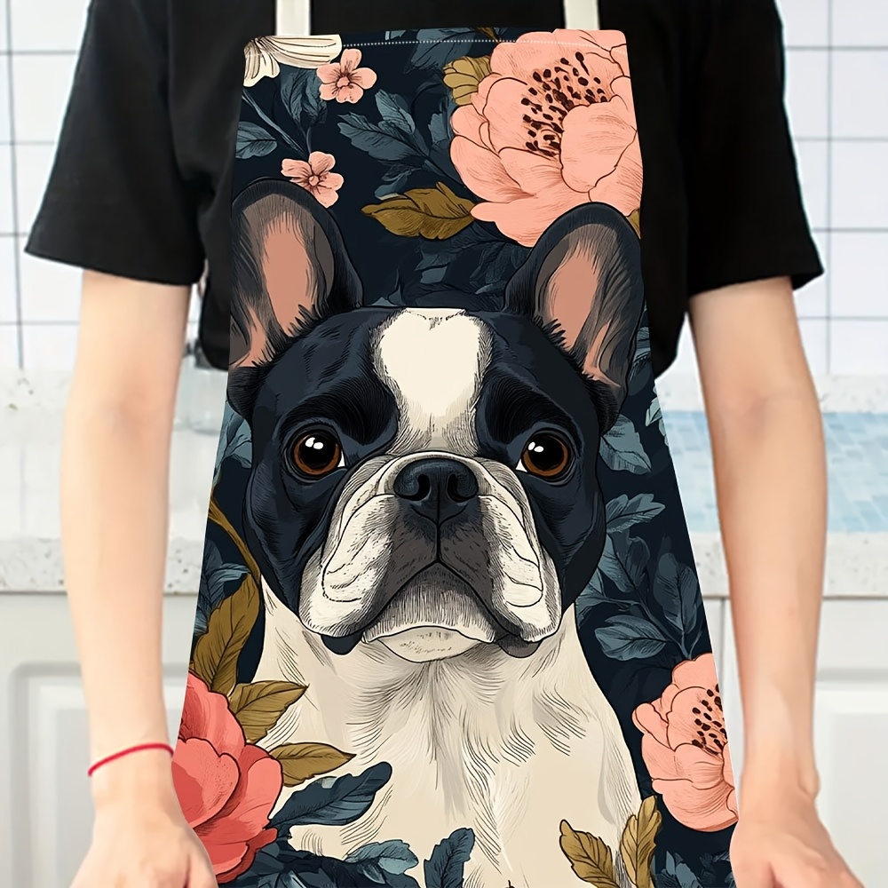 French Bulldog Floral Apron -  - Kitchen Baking Gift Ideas ulasan dan harga