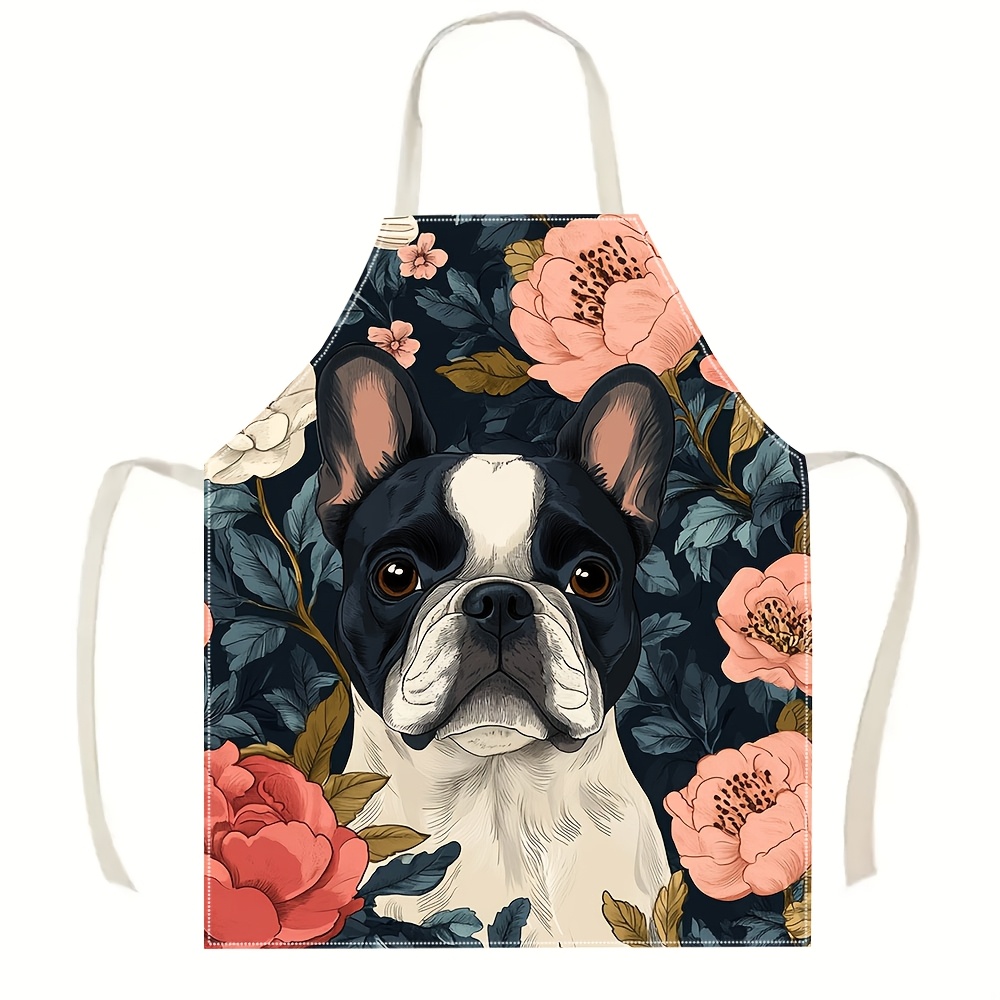 French Bulldog Floral Apron -  - Kitchen Baking Gift Ideas ulasan dan harga