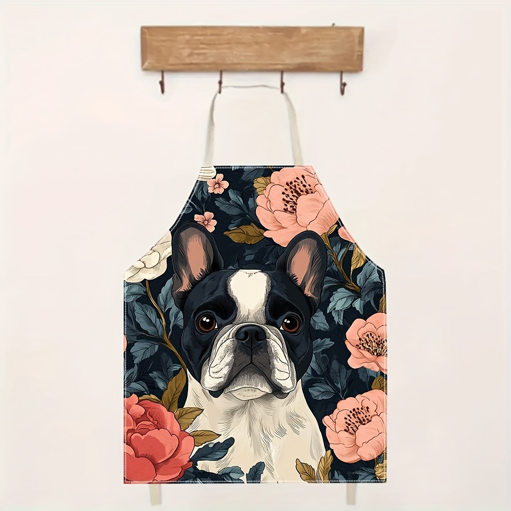 French Bulldog Floral Apron -  - Kitchen Baking Gift Ideas ulasan dan harga