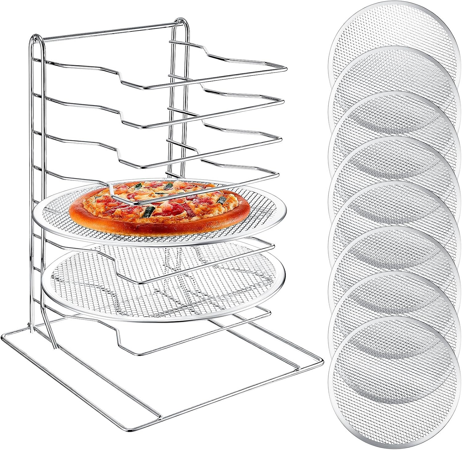 Pizza Rack 8 Tiered Stand With - Kitchen Baking Products ulasan dan harga