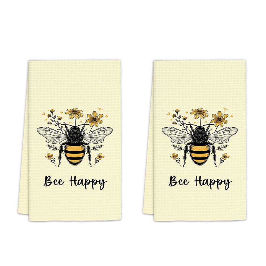 2Pcs, Summer Bee Happy Kitchen - Kitchen And Baking Life ulasan dan harga