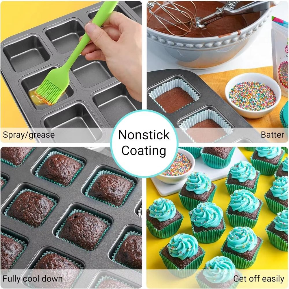 12 Cavity Square Muffin Tin Co - Muffin Tin Nonstick ulasan dan harga