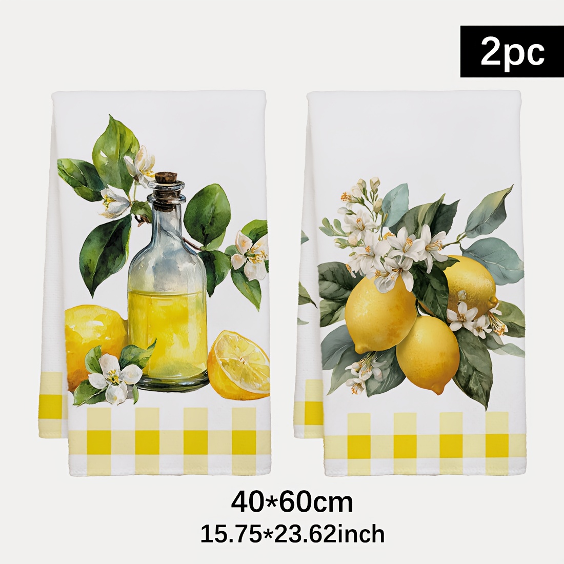 2Pcs, Lemon Floral Pattern Kit - Kitchen And Baking Life ulasan dan harga