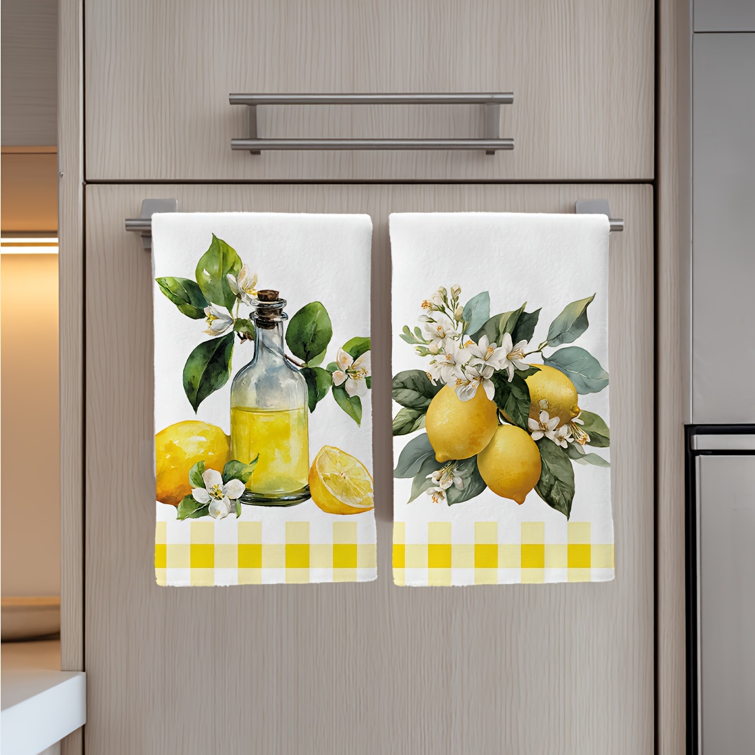 2Pcs, Lemon Floral Pattern Kit - Kitchen And Baking Life ulasan dan harga