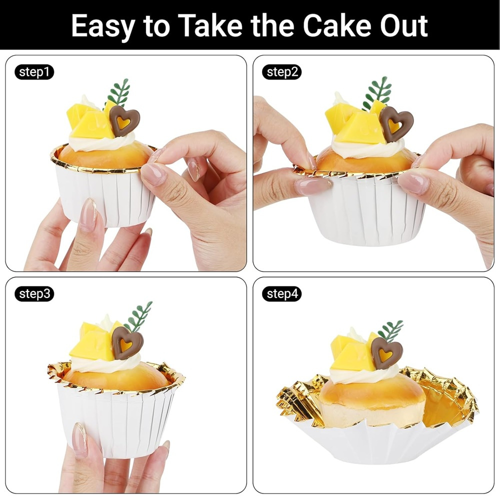 50 pcs Muffins Cup Paper Cupca - Kitchen Equipment For Baking ulasan dan harga