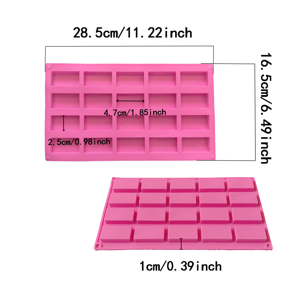 1pc 20 cavity rectangular sili - Silicone Cake Mold ulasan dan harga