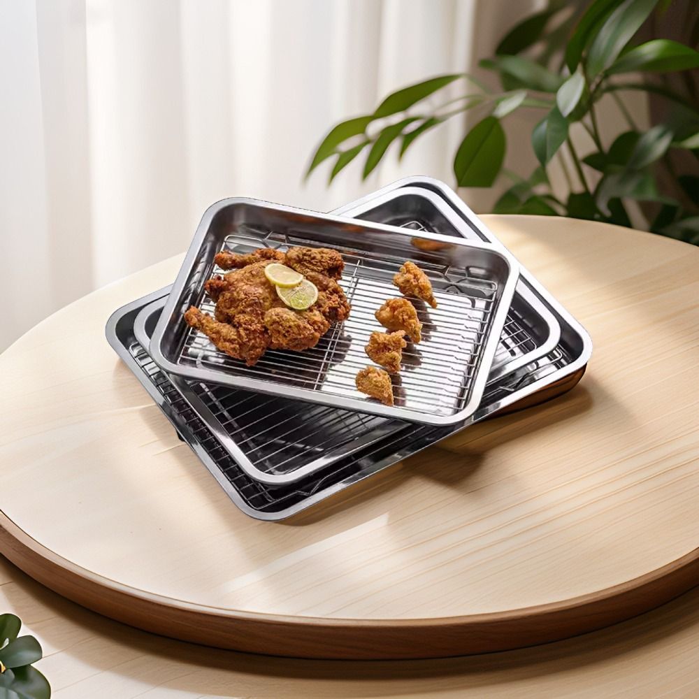 Portable Non-Stick Stainless S - Kitchen Baking Rack ulasan dan harga