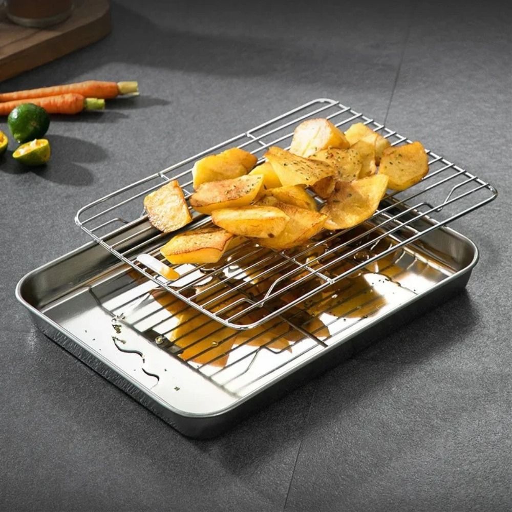 Portable Non-Stick Stainless S - Kitchen Baking Rack ulasan dan harga