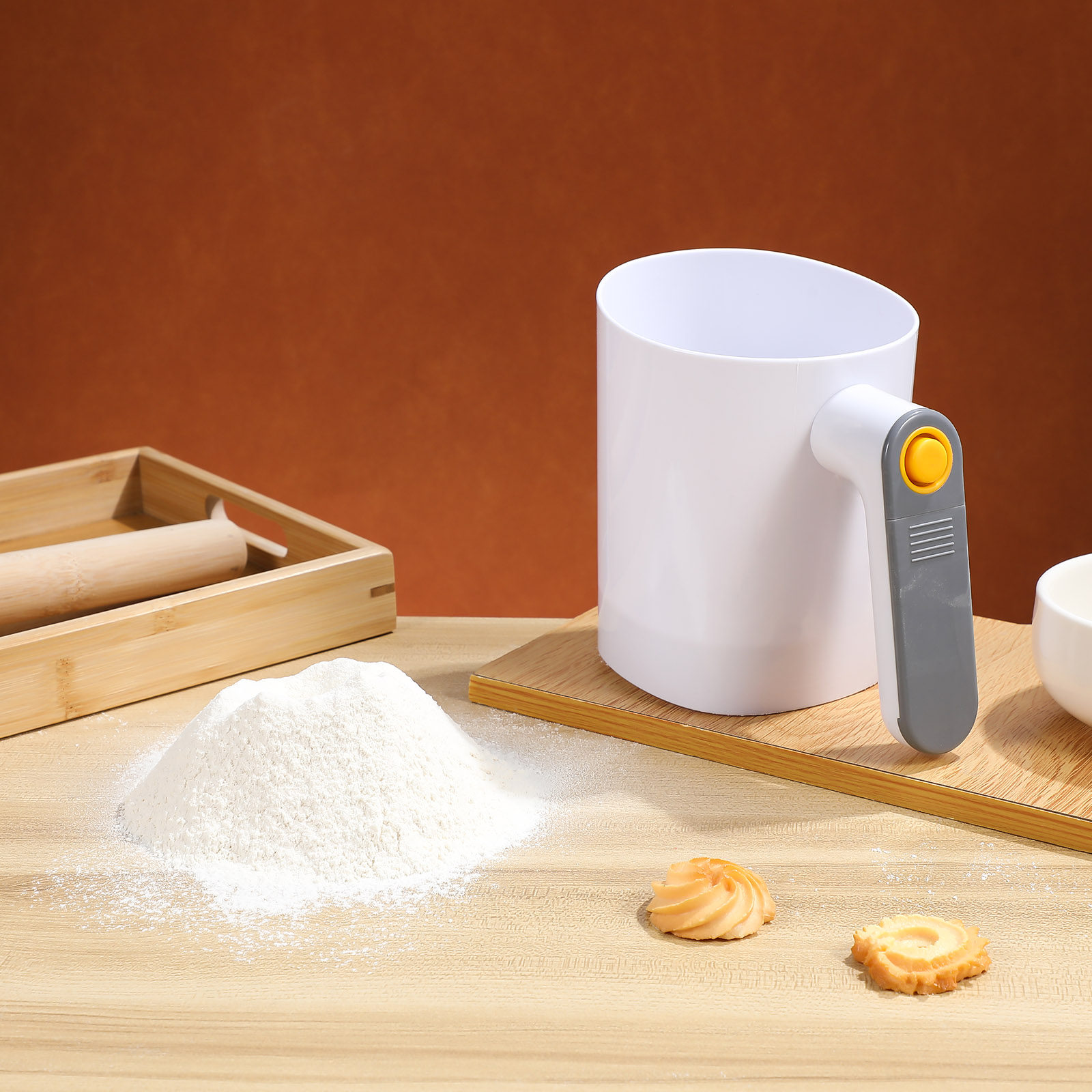 Handheld Electric Flour Sifter - Baking Powder Kitchen ulasan dan harga