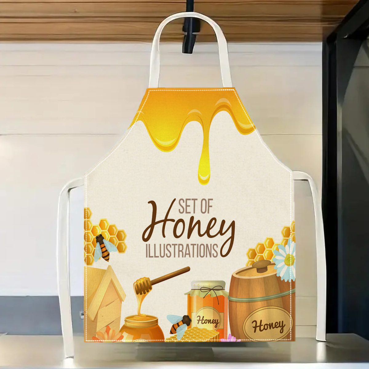 1pc Honey Bee Apron Sweet Kitc - Kitchen Baking Gift Ideas ulasan dan harga