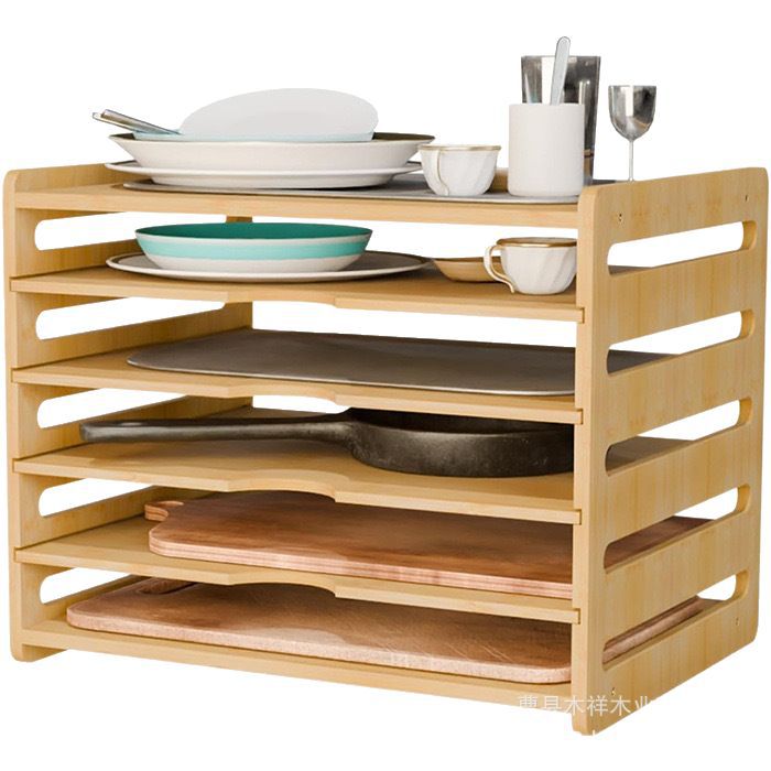 Solid wood kitchen storage rac - Kitchen Cabinet Baking Sheet Organizer ulasan dan harga