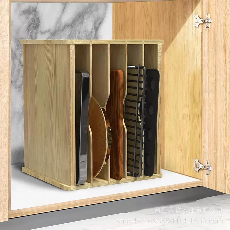 Solid wood kitchen storage rac - Kitchen Cabinet Baking Sheet Organizer ulasan dan harga