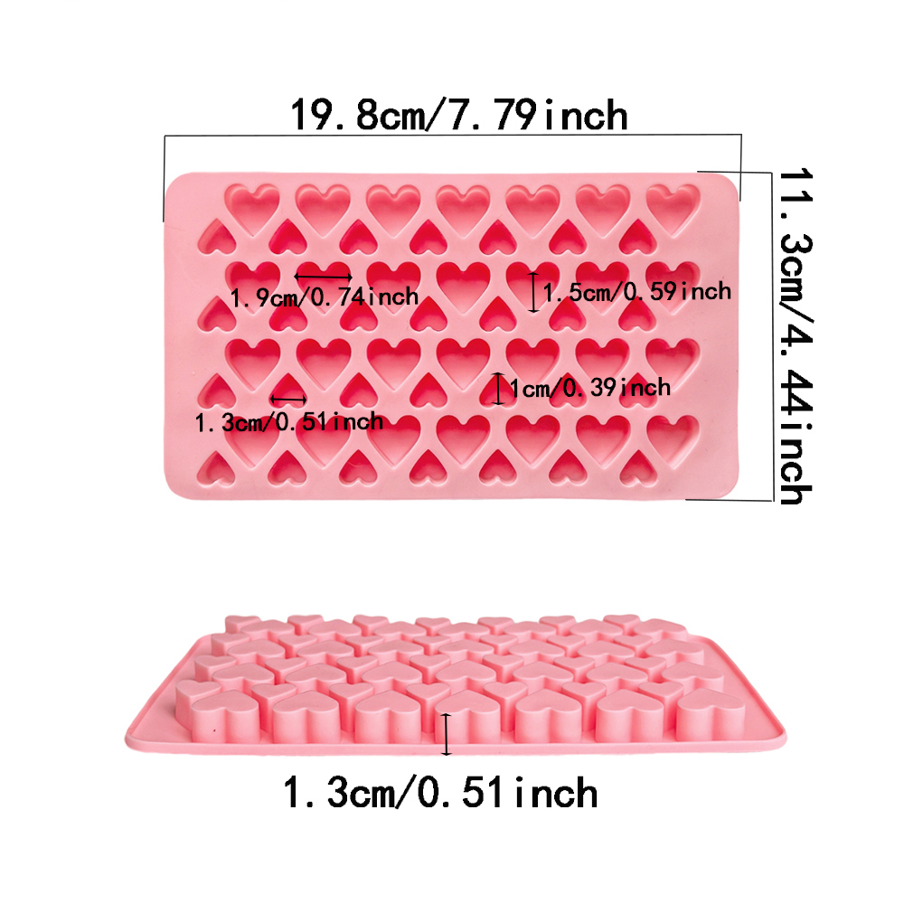 56 cavity size heart-shaped ch - Silicone Cake Mold ulasan dan harga