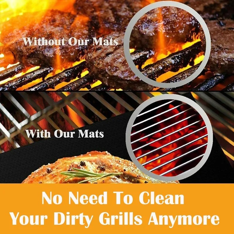 5 pcs Teflon Grilling Mat Non  - Super Kitchen Baking Mat ulasan dan harga