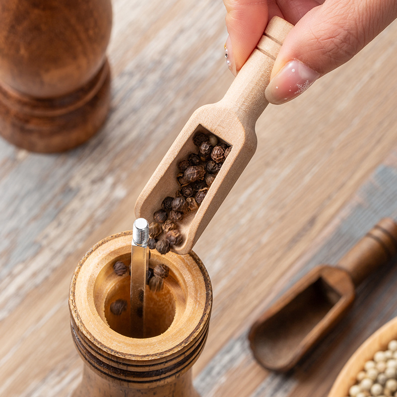 2/5PCS Wooden Coffee Scoop Set - Baking Powder Kitchen ulasan dan harga