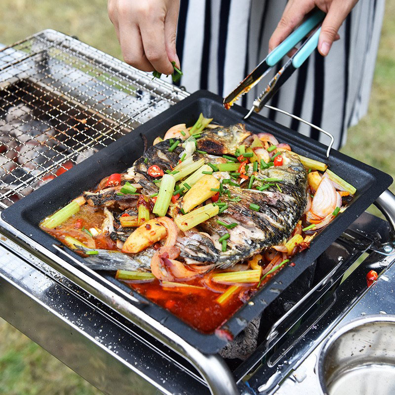 Outdoors Thick Square Grill Pa - Kitchen Baking Tray Organiser ulasan dan harga