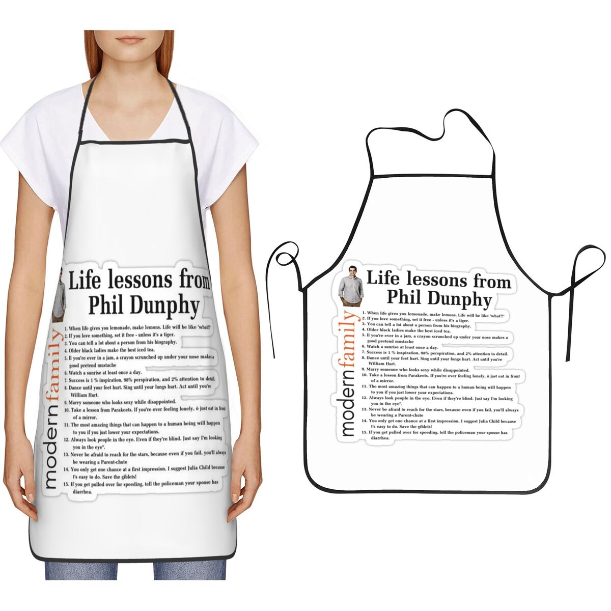 Life Lessons Phil Dunphy Apron - Kitchen And Baking Life ulasan dan harga