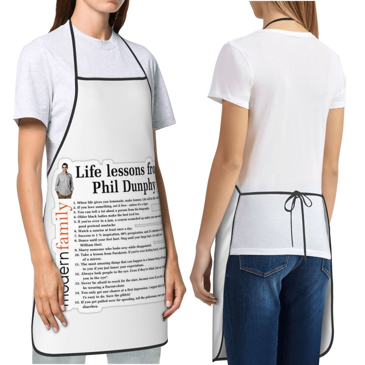 Life Lessons Phil Dunphy Apron - Kitchen And Baking Life ulasan dan harga