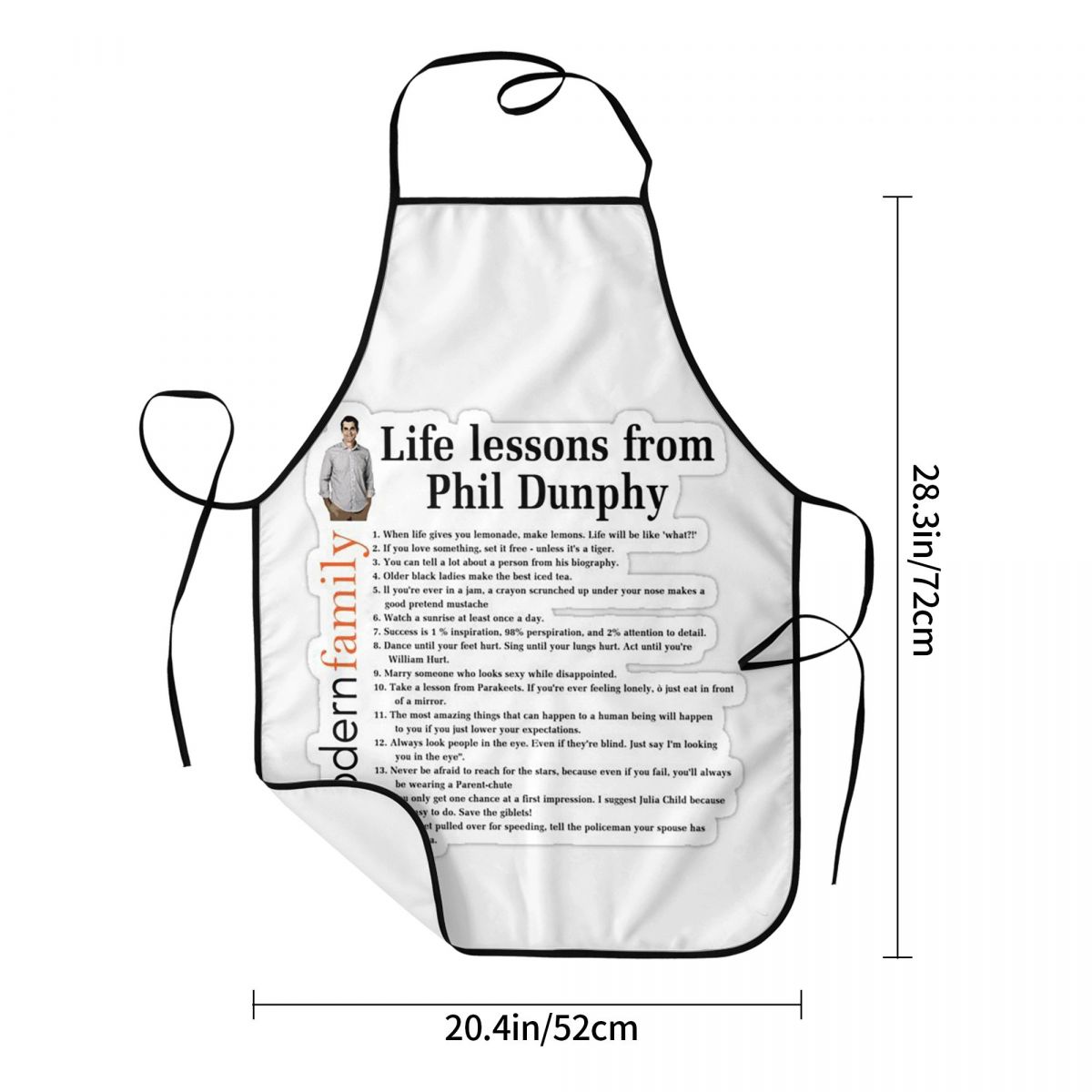 Life Lessons Phil Dunphy Apron - Kitchen And Baking Life ulasan dan harga