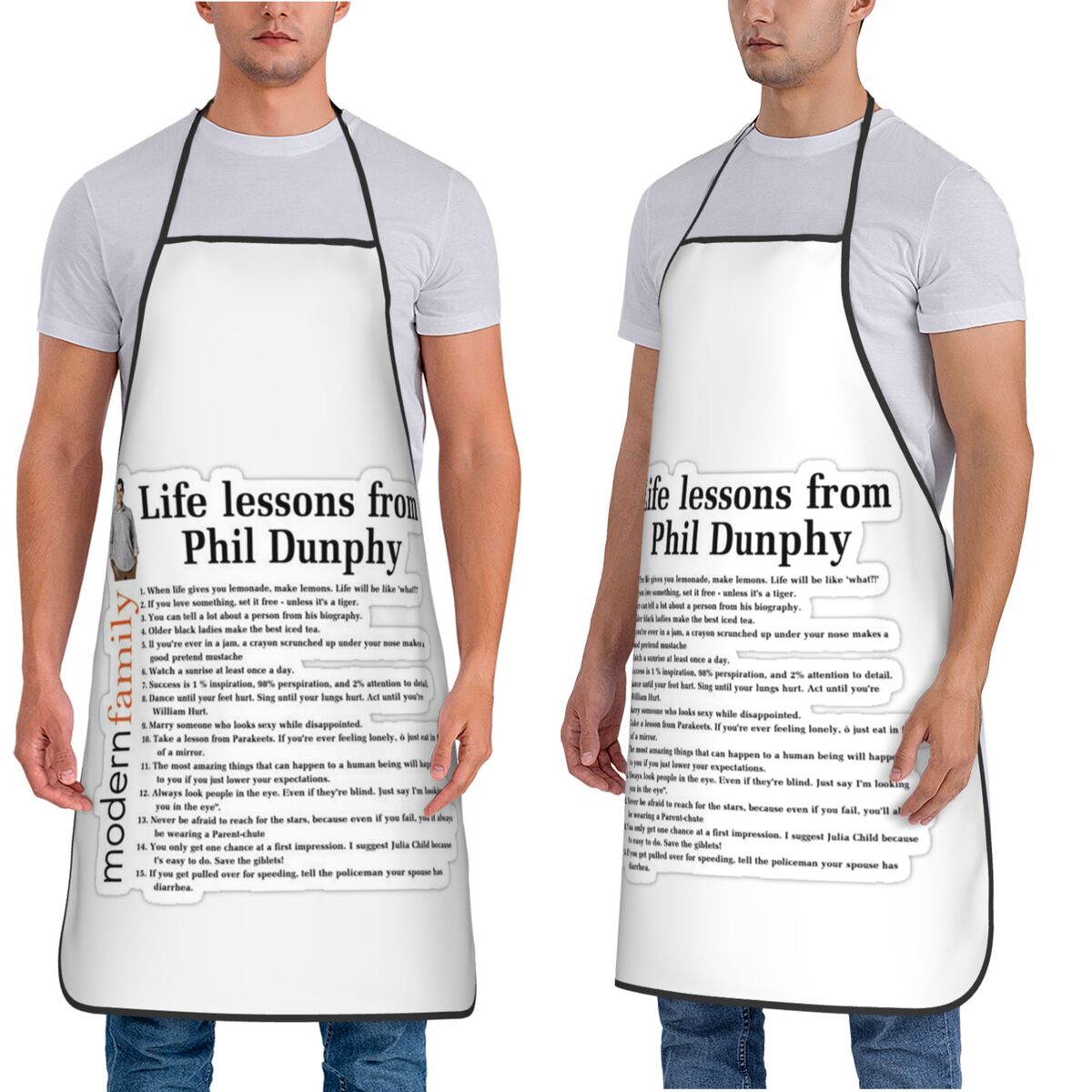 Life Lessons Phil Dunphy Apron - Kitchen And Baking Life ulasan dan harga