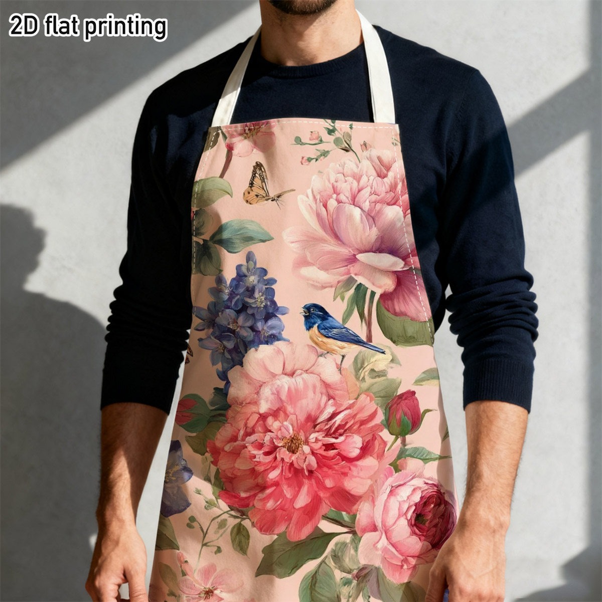 1pc Beautiful Floral Bird Apro - Kitchen Baking Gift Ideas ulasan dan harga