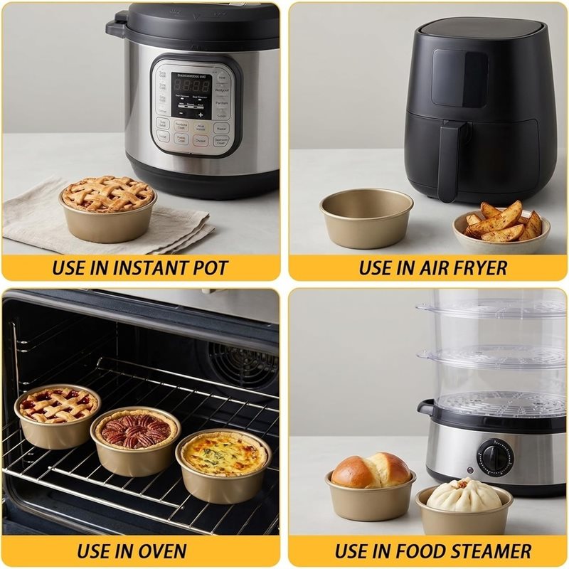 ABLN-Mini Pie Pans 8-Pack, 4-I - Muffin Tin Nonstick ulasan dan harga