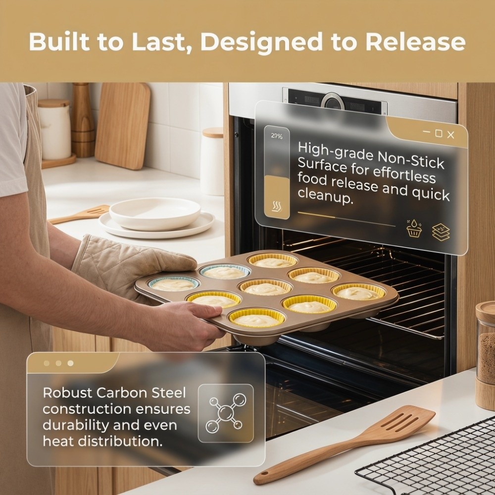 Carbon Steel Mini Muffin Pan N - Muffin Tin Nonstick ulasan dan harga
