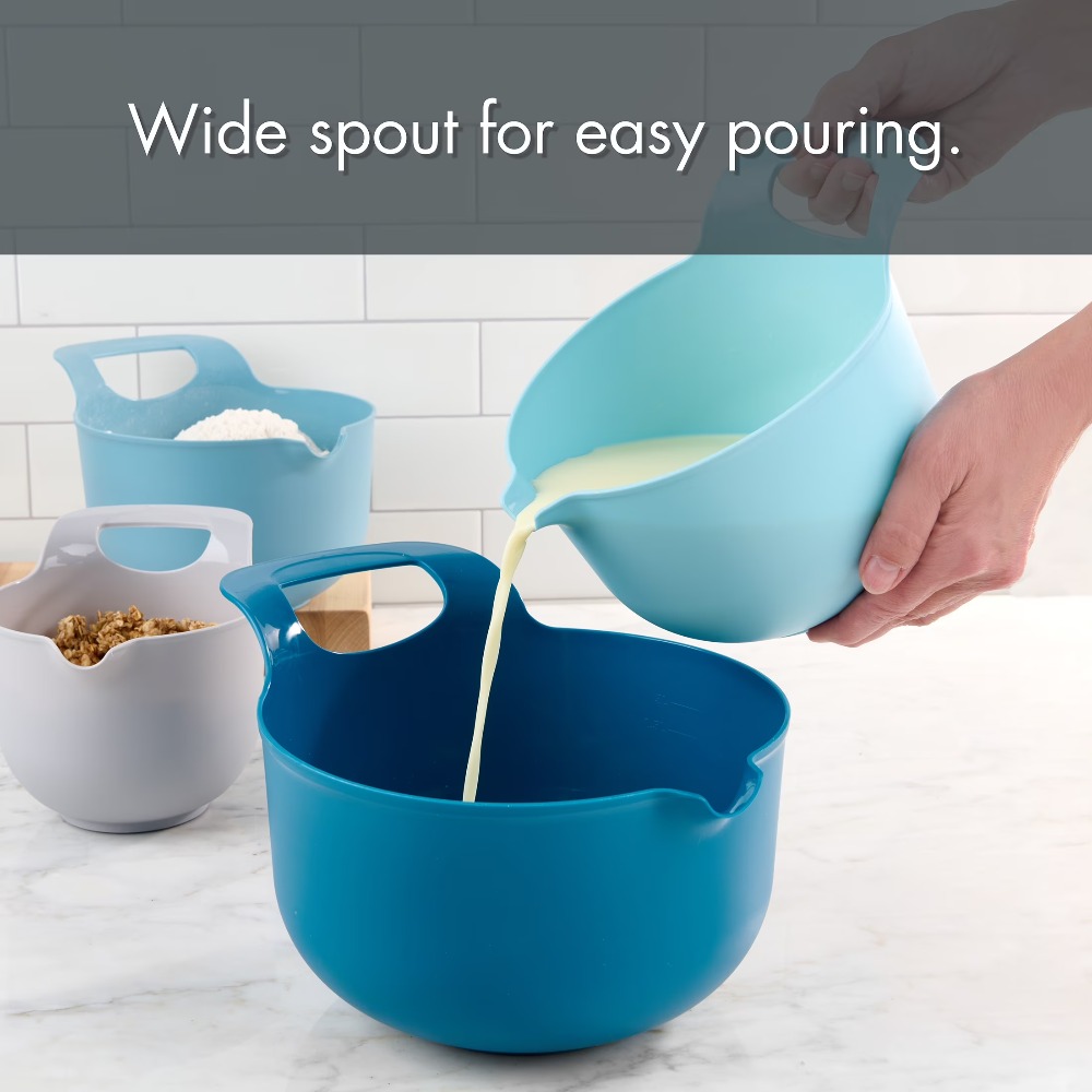 Nesting Plastic Mixing Bowls S - Kitchen Baking Utensil ulasan dan harga