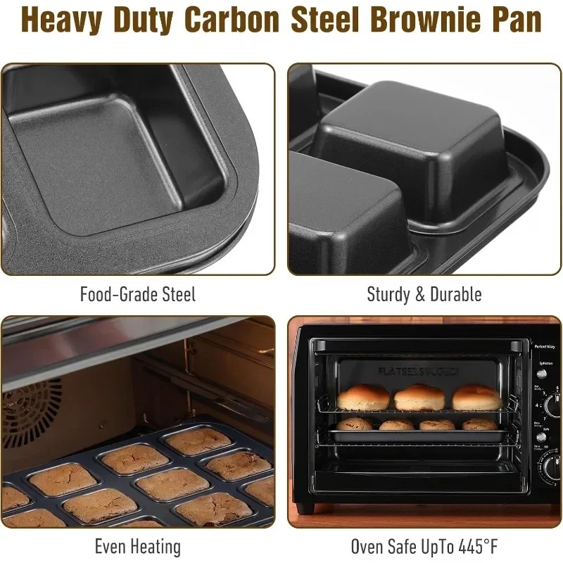 12 Cavity Baking Tray Square M - Muffin Tin Nonstick ulasan dan harga