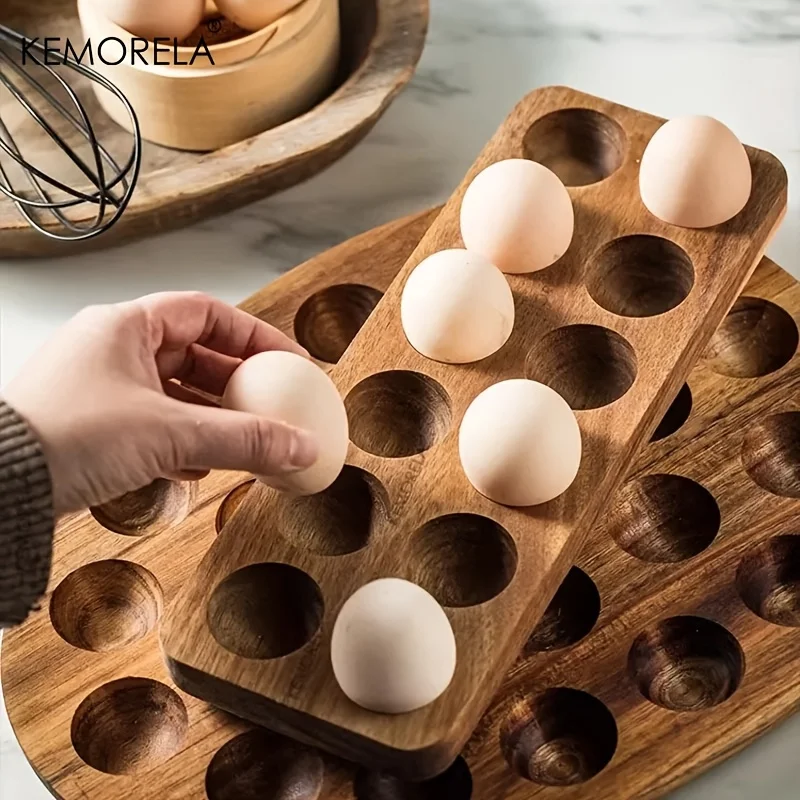 KEMORELA 1PCS Modern Wooden Eg - Kitchen Baking Tray Organiser ulasan dan harga
