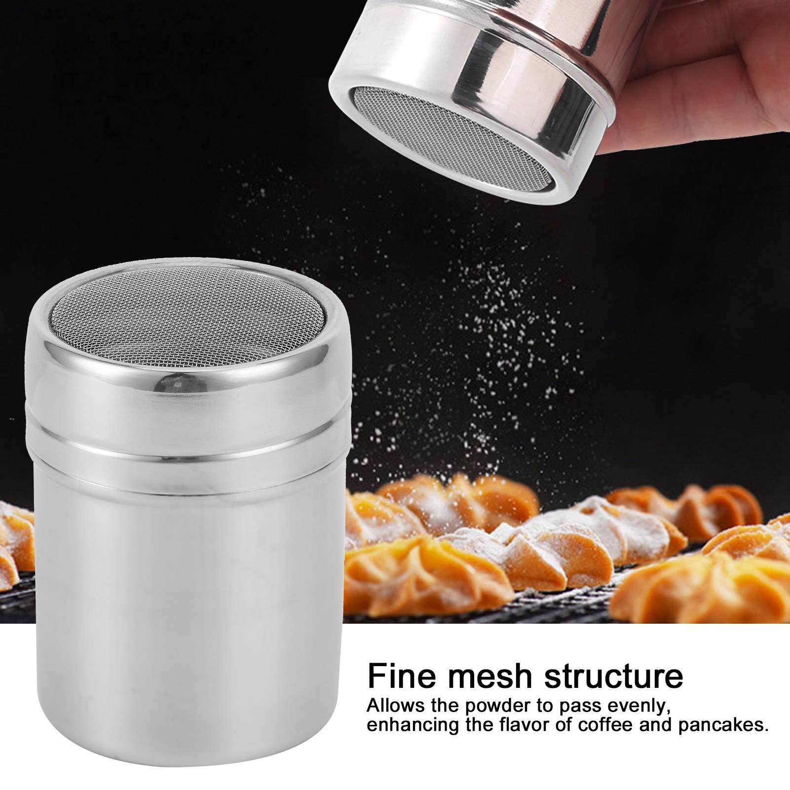 Fine Mesh Powder Shaker Stainl - Baking Powder Kitchen ulasan dan harga