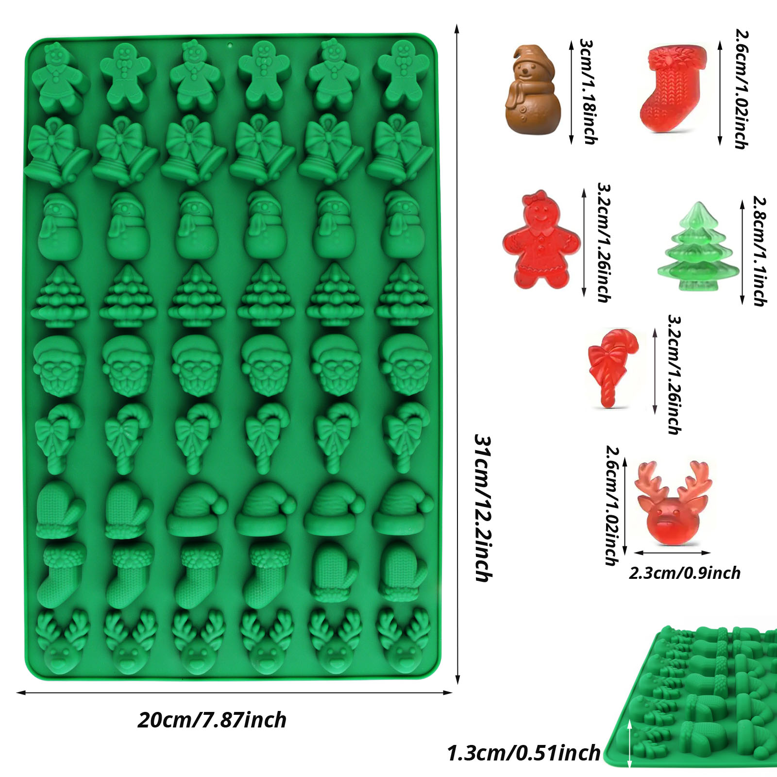 Four Types of Christmas-Themed - Silicone Cake Mold ulasan dan harga