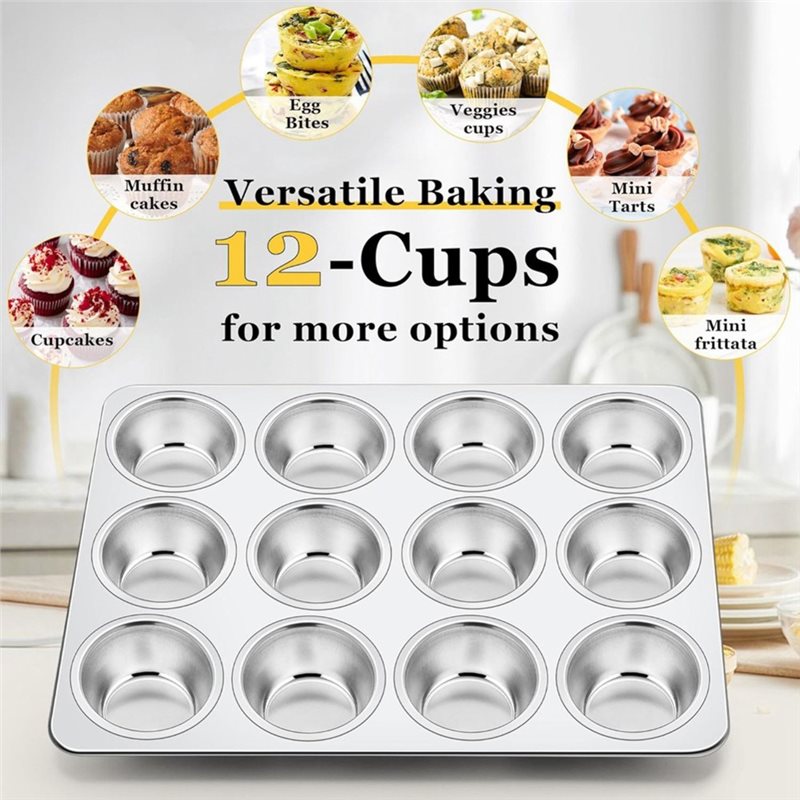 ABAE-Muffin Pan, Stainless Ste - Muffin Tin Nonstick ulasan dan harga