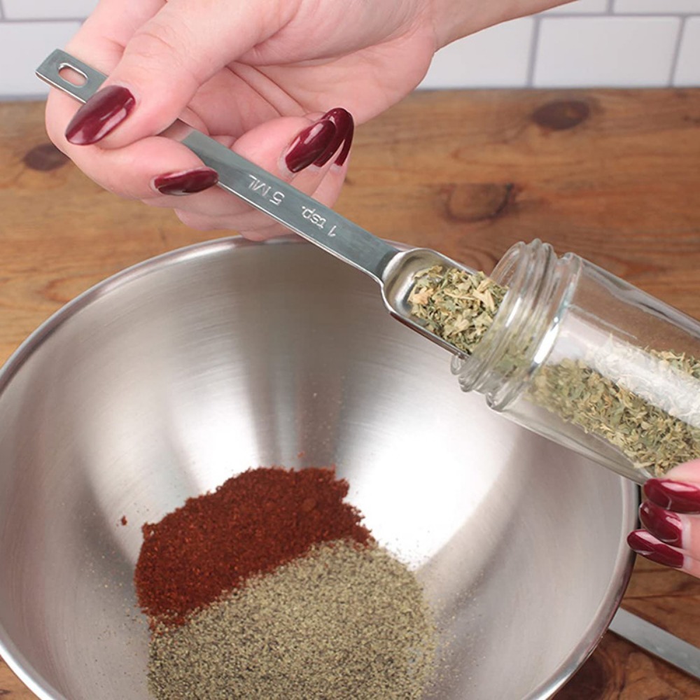 6Pcs Stainless Steel Measuring - Baking Powder Kitchen ulasan dan harga