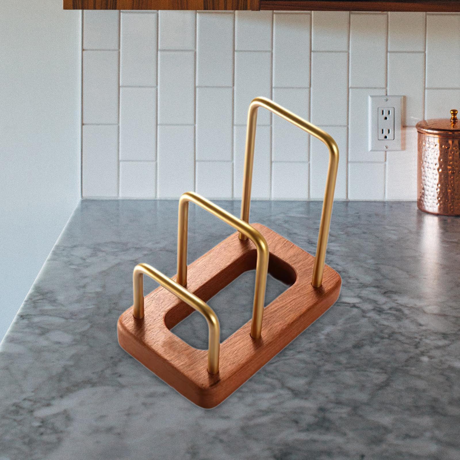 Cutting Board Rack Pot Lid Rac - Kitchen Cabinet Baking Sheet Organizer ulasan dan harga