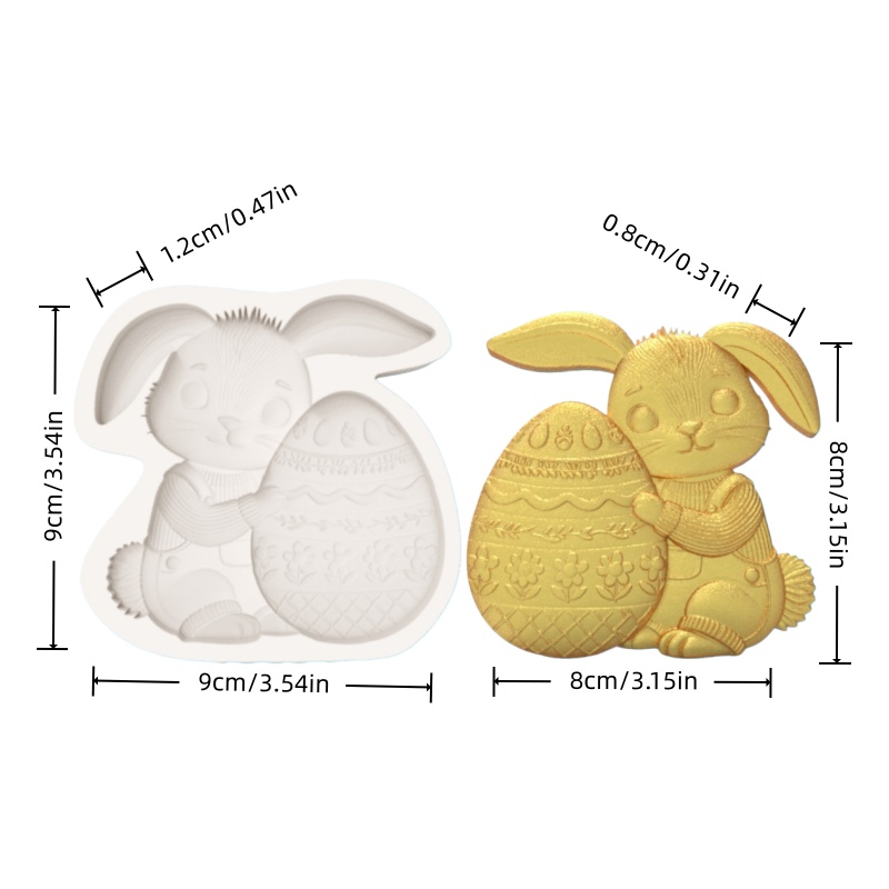 Easter Egg-Holding Bunny Silic - Silicone Cake Mold ulasan dan harga
