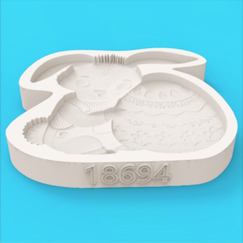 Easter Egg-Holding Bunny Silic - Silicone Cake Mold ulasan dan harga