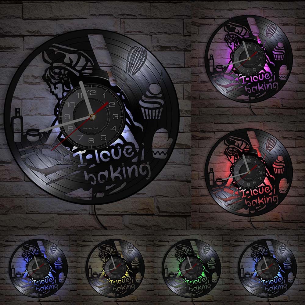 Baking Vinyl Record Wall Clock - Kitchen And Baking Life ulasan dan harga