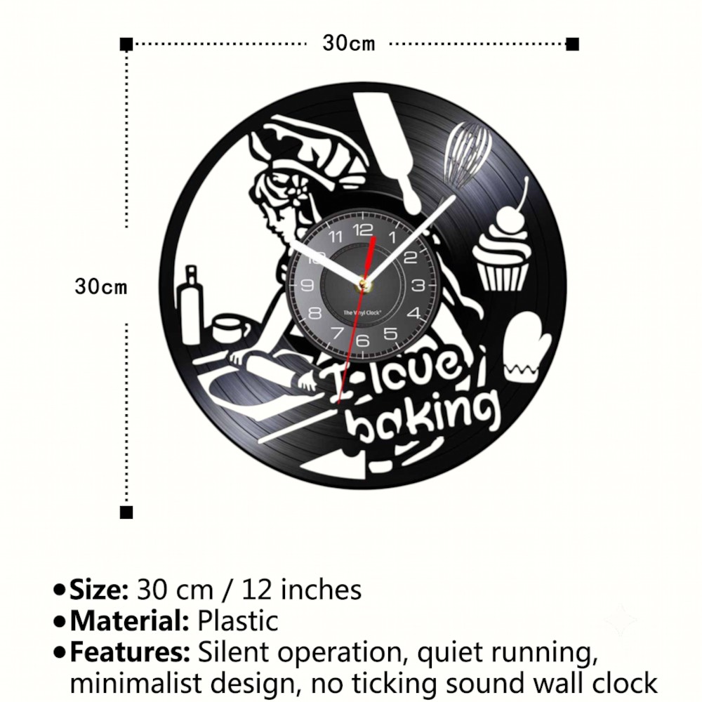 Baking Vinyl Record Wall Clock - Kitchen And Baking Life ulasan dan harga